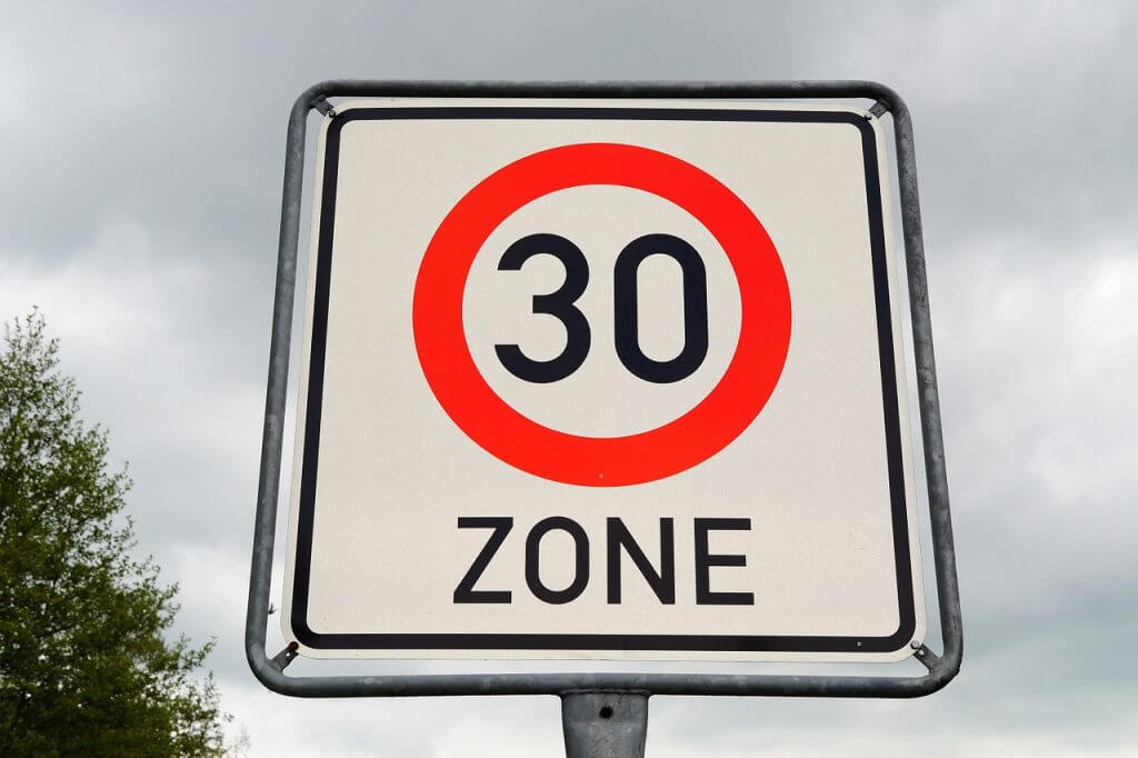 zone 30, road sign, prohibition signs